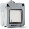FAMATEL - Interruttore luce luminosa | IP55 | Meccanismo di superficie impermeabile | 10A | 250V