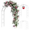 Adorox Supporto per sfondo da 2,4 m, kit per arco di palloncini, stabile, in metallo, decorazione per matrimoni, feste di compleanno, baby shower (bianco)