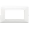 Vimar 14654.41 Plana placca 4 moduli, 14.25x8x0.9cm, Reflex neve