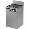 Wintem - Cucina a Gas 4 Fuochi con Vano Portabombola Integrato, Cucina a Libera Installazione per Interni ed Esterni, Struttura Robusta Compatta e Facile da Usare, Grigia