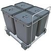 FELOMODE ECOFIL PF02C Pattumiera Differenziata Estraibile per BaseGrigio, 34x46x31 cm, Grigio RAL 7012