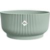 Elho vibes fold bowl 25cm vaso da fiori - Sorbet Green | Ø 24.9 x Alt. 12.1 cm | Adatto per interni | Plastica riciclata al 100%