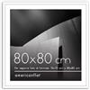 Americanflat Cornice 80x80 cm Bianca - Cornice 70x70 con Passepartout o 80x80 Senza Passepartout - Cornice Quadrata con Bordo Sottile in PVC - Cornice Foto Quadrata con Pannello in Plexiglass