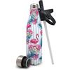 Nerthus FIH 571 Thermos a Doppia Parete per Freddo e Caldo. Disegno fiamminghi in Acciaio Inossidabile con Tappo Cannuccia 500 ml. Senza BPA ermetico