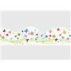 AG Design Bordo Adesivo Sagomato a Onda per Cameretta - Fiori Estivi Doodle, AWBD 8682 | Bordo Decorativo Curvo Impermeabile per Neonati e Bambini, Bimba e Bimbo | Multicolore | 300 x 13.5 cm