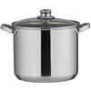 Axentia pentola, Acciaio Inox, Argento, 24 cm, 10 Liter Volumen