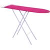 MSV - Asse da stiro - Acciaio massiccio - 122x30x80 cm - Piano in legno 107x30 cm - Disponibile in rosa, verde o blu - Stabilità e comfort - Design compatto e leggero