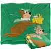 LOGOVISION Yogi Bear Yogi And Boo Boo Steal Picnic Basket Coperta super morbida al tatto setoso - 152 x 127 cm