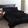 JML Coperta in pile per letto king size, pesante, in visone coreano, 210 x 240 cm, peso 4,1 kg, strato singolo, morbida, calda, spessa, raschel, per autunno e inverno, colore nero