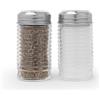 Salter 751 CLXRUP - scuotitore pepe e sale, vetro Beehive, set doppio con tappi a vite in acciaio inox, design compatto e facilità d'uso, Manuale saliera da tavola con tappo a vite, facile da riempire