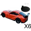 6x Modellini di Auto Da Drift, Decorazione per Console Centrale, Scala 1/64, per