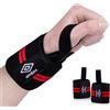 PHILIPS Umbro Straps Palestra, Polsiere con Cinturino per il Pollice, Fitness e Allenamento della Forza, 2 Pezzi, Nero e Rosso