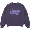 Homeboy Felpa Unisex Hardcore Happiness Crew, Lilla Washed, M