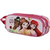 Disney Principesse Disney Strong-Astuccio 3D Doppio, Rosa, 22 x 9.5 cm