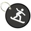 Portachiavi Rotondo Stampato Doppia Faccia Snowboard Snow