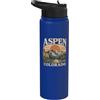 Aspen Colorado USA Outdoor Vintage Aspen Stainless Steel Insulated Water Bottle