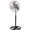 GALILEO Kooper Ventilatore a Piantana, 3 Pale, Ø 45 cm, Altezza Regolabile fino a 130 cm, Oscillazione Laterale, 3 Velocità, 90W, Nero e Silver