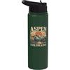 Aspen Colorado USA Outdoor Vintage Aspen Stainless Steel Insulated Water Bottle