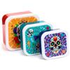 Puckator Set di 3 Contenitori per Alimenti M/L/XL Impilabili - Teschio Messicano - Day of the Dead - Schiscetta Porta Pranzo