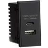 Knightsbridge NETUSBC Dual USB A+C Charger (3.1A) Modulo 25 x 50mm - Nero