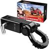 Nilight Ricevitore gancio gancio 5,1 cm 20,411 kg resistenza alla rottura 3/4 anello D Grillo con perno di traino resistente kit di recupero solido per camion Jeep fuoristrada