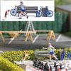 Busch Set Di Azione: Frisbee Per Cani Figure HO Gauge Busch 7899