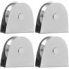 Heavy Duty Stainless Steel Flagpole Pulley System 4Pcs Outdoor Reusable Silver