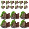 Resin Mini Garden Gate Set 20Pcs for Bonsai Terrarium Landscaping