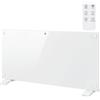 HOMCOM Termoconvettore Elettrica 2000W da Parete o Terra con Timer, Bianco