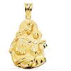 FMF Pendente Oro 18K 750 Mls. Medaglia Vergine Del Carmen 24 X 19 MM. 3,35 Grammi