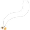 Bee Pendant Necklace for Women Multi Color Honeycomb Charm Chain Necklace