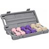 HOMCOM Set 6 Manubri Pesi con Valigetta da 0.5kg 1kg 1.5kg in Acciaio e PU