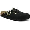 BIRKENSTOCK BOSTON RIVET BORDER 1030491 black borchie ciabatta zoccolo donna fib