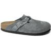 BIRKENSTOCK BOSTON BRAIDED 1029086 basalt gray grigio ciabatta zoccolo donna fib
