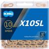 KMC Fahrradkette X10SL Ti-N Gold, 10-fach, 1/2"x11/128", 114 Glieder, gold