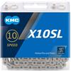 KMC CADENA KMC X10 SL 114 ESLABONES 10V. CROMADO 1/2" x 11/128" Silver