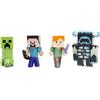 Jada Set of 4 Diecast Figures Minecraft Video Game Metalfigs Series Diecast Mode