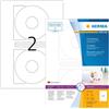 ‎HERMA HERMA Self Adhesive Full Face CD Labels, 2 Labels Per A4 Sheet, 200 Labels For P
