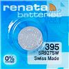Renata 395 Pila Batteria Orologio Mercury Free Silver Oxide SR927SW Swiss 1.55V