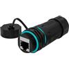 No Connettore per di Rete Cat5/Cat6 Impermeabile A Testa Dritta di Rete R9502