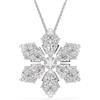 Swarovski 5754685 Pendente e spilla Idyllia Taglio misto Fiocco Di Neve Bianchi
