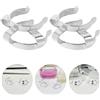 2Pcs Silver Stainless Steel Joints Clip Strong Fastening Metal Clips for Labs