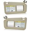 PetMigo 2 alette parasole per conducente e passeggero adatte per Toyota RAV4 (tetto con luce) 2006 2007 2008 2009 2010 2011 2012 2013, sostituire 74320-42501-B2, 74310-42452-B2, beige