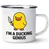 Gift Base I'm A Ducking Genius Meme Tazza In Smalto Regalo Ineducato F*cking