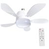LEDUNI Ventilatore da soffitto con lampadine LED E27 21 W motore DC 9 W luce LED