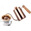 Caffettiera Collo Di Cigno Manico In Legno Antiscottatura Con Coperchio Per
