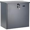 WilTec TTCassetta postale per pacchi 50,8x31,5x50cm Box grigio per lettere e pacchetti