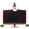 Christmas Theme Copertura Monitor LCD Non Tessuto Natalizio Pupazzo di Neve Alce 19