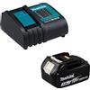 MAKITA KIT Batteria BL1830B 3Ah 18V + carcicatore DC18SD Originale