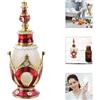 Small Red Glass Perfume Bottle with Crown Cap Refillable Travel Container